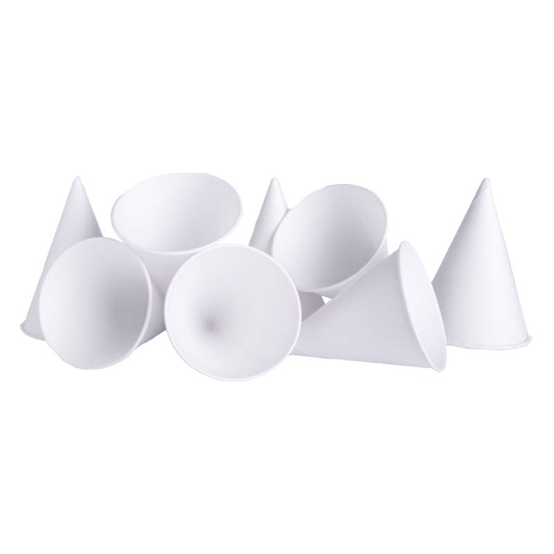5000 Cone Cups 4oz Disposable Biodegradable White Paper Cones Cups Water Cones 