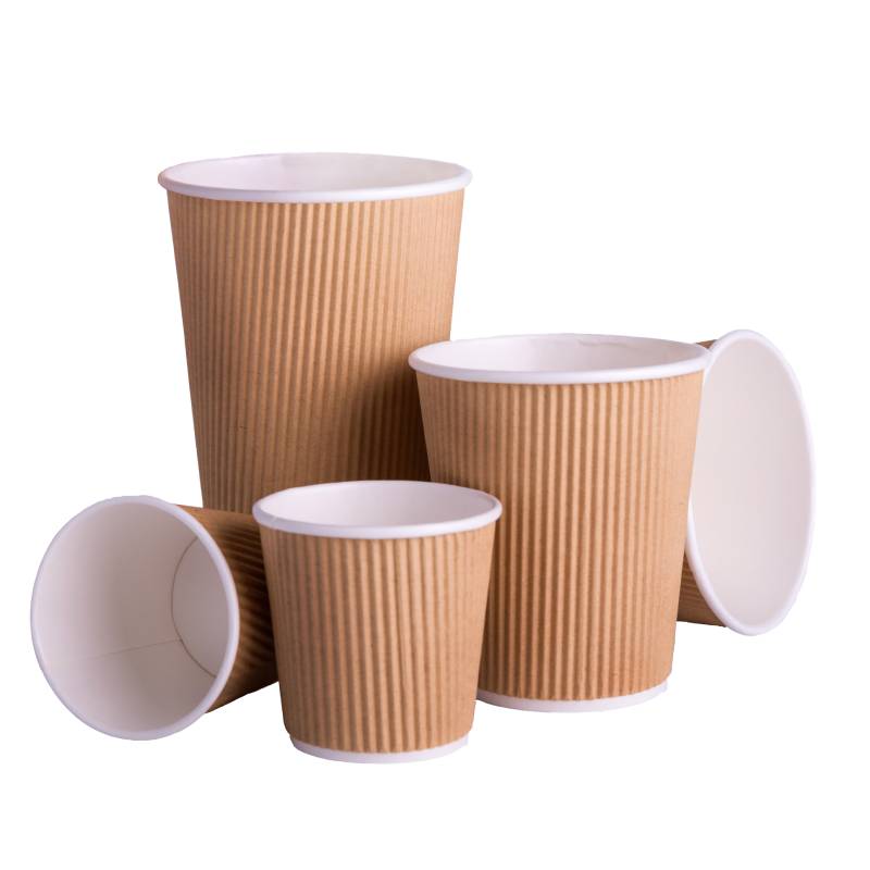 kraft ripple paper cups